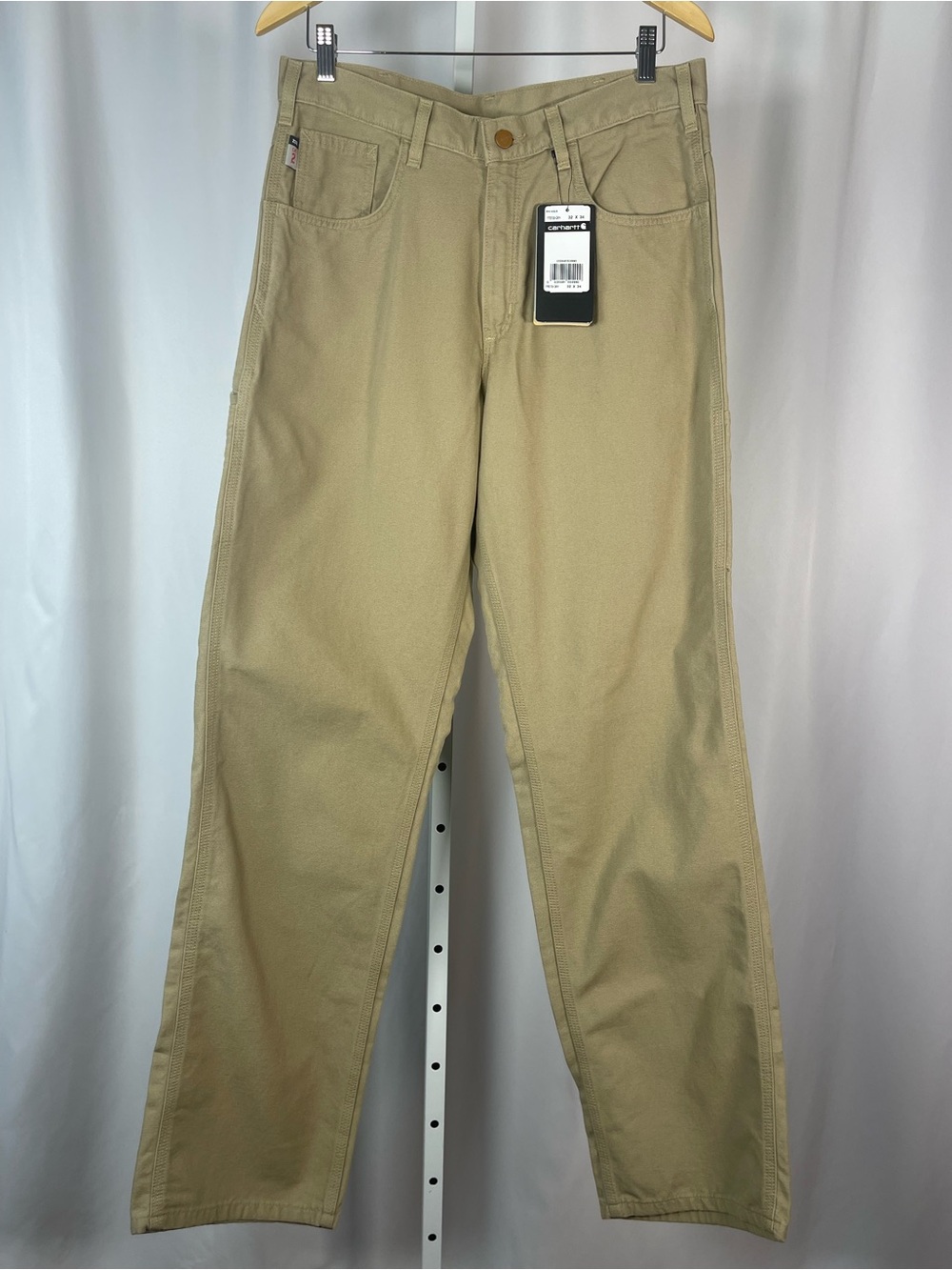NEW Carhartt Men's 32 x 34 Khaki Straight Leg Chinos Pants Jeans Workwear